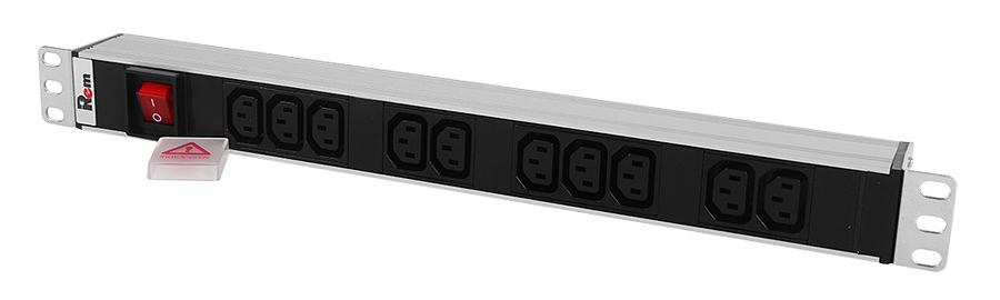 Блок распределения питания Rem R-10-10C13-V-440-Z гор.размещ. 10xC13 базовые 10A C14 фото 1