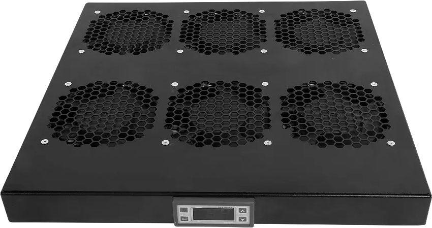 Модуль вентиляторный Rem (R-FAN-6K-1U-9005) 6 вент. с контроллером черный (упак.:1шт) фото 2