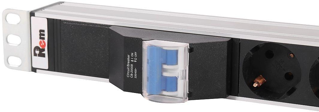 Блок распределения питания Rem R-16-20S-A-1420-K верт.размещ. 20xSchuko базовые 16A клеммная колодка фото 3