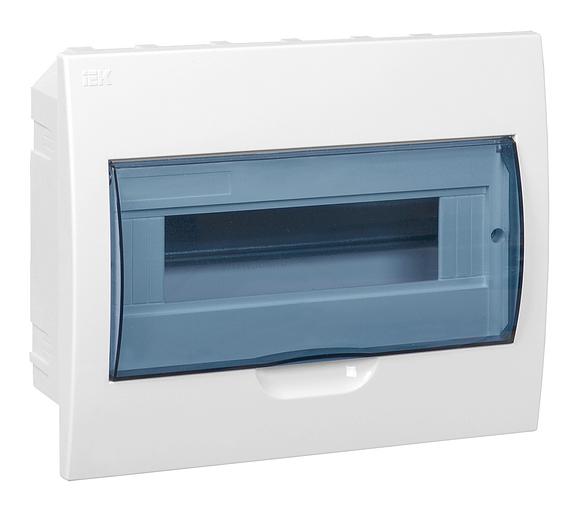 Щит распределительный IEK MKP12-V-12-40-10 ЩРВ-П-12 для установки модульных устройств встраиваемый 280мм 87мм 222мм 660B 12мод. пластик IP41 белый (упак.:1шт) фото 1