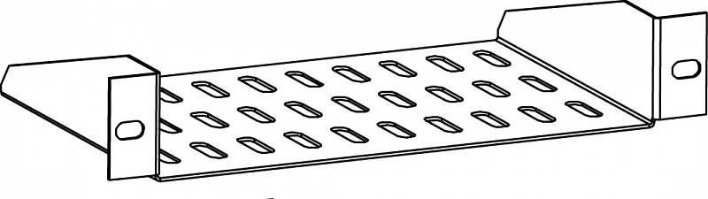 Полка стационарная ЦМО МС-15-10 1U 10" серый (упак.:1шт) фото 1