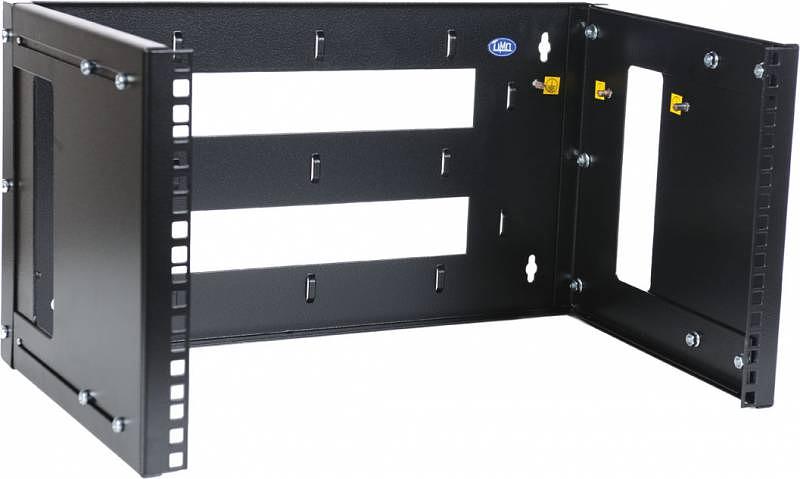 Кронштейн телекоммуникационный ЦМО КНО-М-6U-9005 настен. регул.глуб. 6U 19" 450мм нагр.:30кг черный (упак.:1шт) фото 1