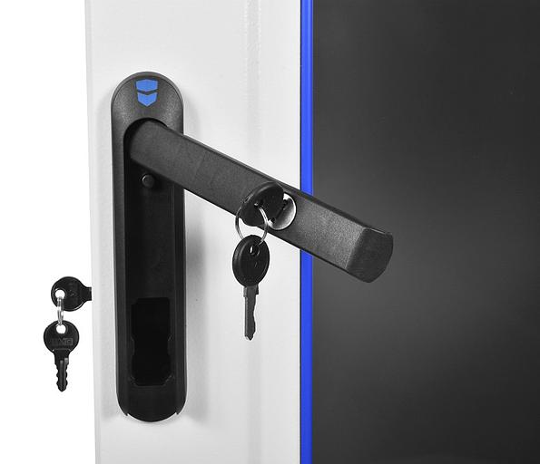 Шкаф коммутационный ЦМО ШТК-М-42.6.6-1ААА-9005 42U 600x600мм пер.дв.стекл задн.дв.стал.лист 2 бок.пан. 650кг черный фото 2