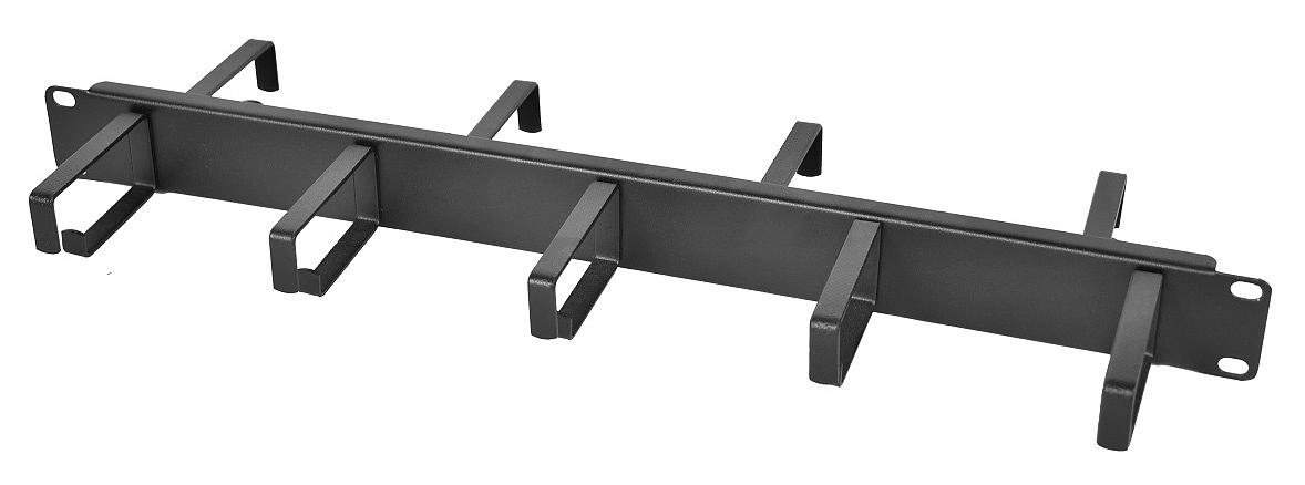 Кабельный органайзер Горизонтальный ЦМО ГКО-1-9-9005 двухсторонний кольца 1U шир.:19" глуб.:154.2мм фото 1