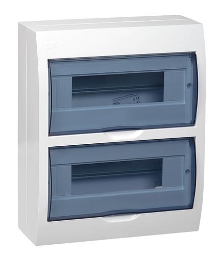 Щит распределительный IEK MKP12-N-24-40-10 ЩРН-П-24 для установки модульных устройств навесной 270мм 99мм 327мм 660B 24мод. пластик IP41 белый (упак.:1шт) фото 1