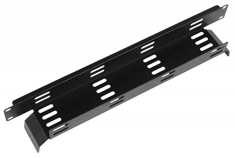 Кабельный органайзер Горизонтальный ЦМО ГКО-Л-1-9005 односторонний пластиковый канал 2U шир.:19" глуб.:67.6мм фото 1