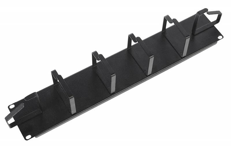 Кабельный органайзер Горизонтальный ЦМО ГКО-2-6-9005 односторонний кольца 2U шир.:19" глуб.:85мм фото 1