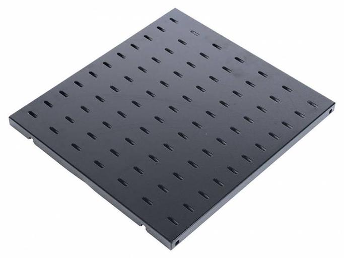 Полка стационарная ЦМО СВ-45-9005 0.5U нагр.:45кг. 19" 450мм черный (упак.:1шт) фото 1