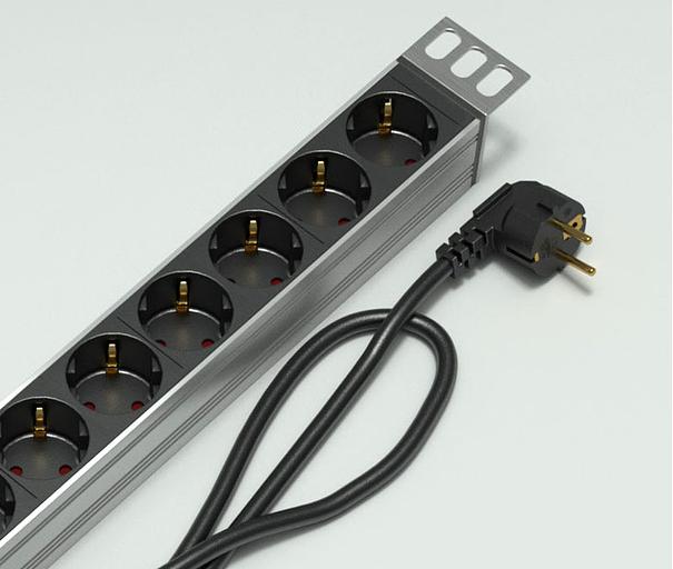 Блок распределения питания Rem R-16-8S-V-440-3 гор.размещ. 8xSchuko базовые 16A Schuko 3м фото 2