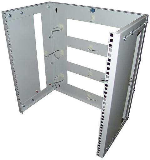 Кронштейн телекоммуникационный ЦМО КНО-М-6U настен. 6U 19" 450мм нагр.:15кг серый (упак.:1шт) фото 9