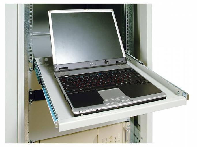 Полка выдвижная для клавиатуры ЦМО ТСВ-К4 1U нагр.:30кг. 19" 455мм серый (упак.:1шт) фото 3