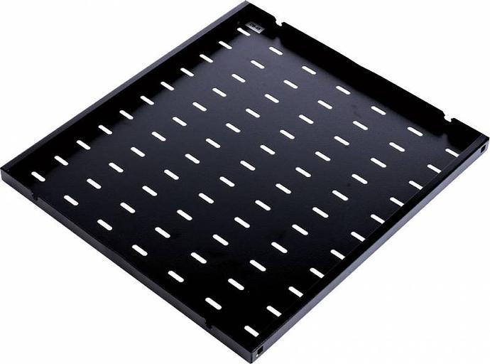 Полка стационарная ЦМО СВ-62-9005 0.5U нагр.:45кг. 19" 622мм черный (упак.:1шт) фото 2