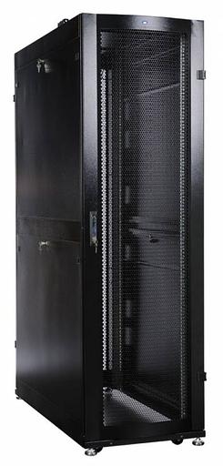 Шкаф серверный ЦМО ШТК-СП-48.6.12-44АА-9005 48U 600x1190мм пер.дв.перфор. 2 бок.пан. 1350кг черный фото 1