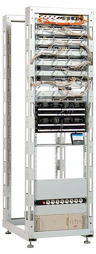 Стойка двухрамная ЦМО СТК-42.2 42U 620ммX800мм направл.закл.гайки 350кг серый фото 2