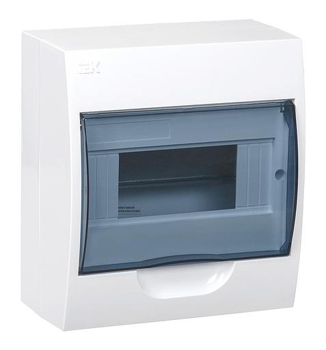 Щит распределительный IEK MKP12-N-08-40-20 ЩРН-П-8 для установки модульных устройств навесной 184мм 97мм 200мм 660B 8мод. пластик IP41 белый (упак.:1шт) фото 1