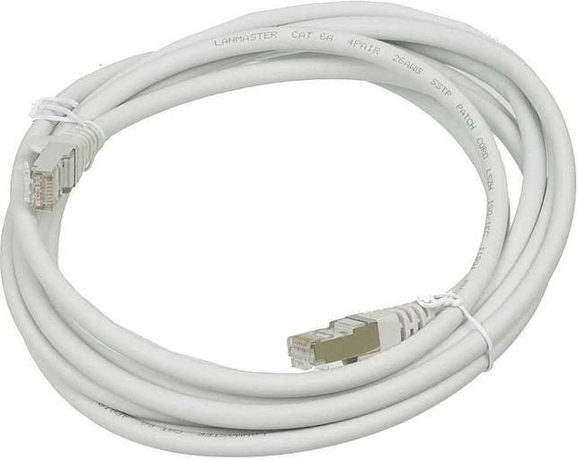 Патч-корд Lanmaster LAN-PC45/S6A-2.0-GY вилка RJ-45-вилка RJ-45 кат.6А 2м серый LSZH (уп.:1шт) фото 1