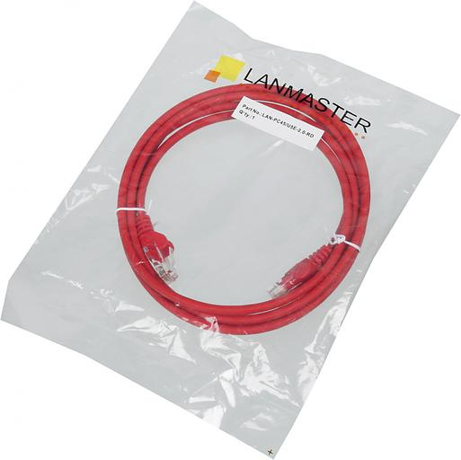 Патч-корд Lanmaster UTP LAN-PC45/U5E-2.0-RD вилка RJ-45-вилка RJ-45 кат.5е 2м красный LSZH (уп.:1шт) фото 3