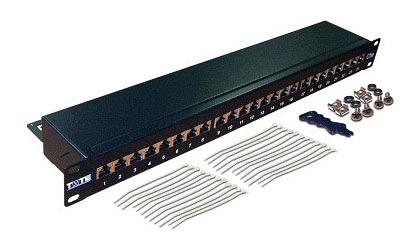 Патч-панель Lanmaster TWT-PP24STP 19" 1U 24xRJ45 кат.5e FTP фото 1