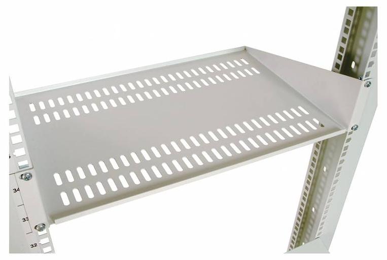 Полка стационарная ЦМО МС-30 2U нагр.:15кг. 19" 300мм серый (упак.:1шт) фото 3