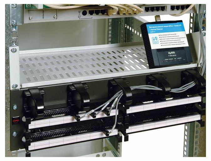 Полка стационарная ЦМО МС-30 2U нагр.:15кг. 19" 300мм серый (упак.:1шт) фото 4