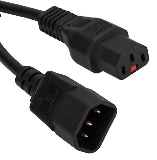 Шнур питания Lanmaster LAN-PP13/14-1.8-BK (упак.:1шт) 1м черный фото 1