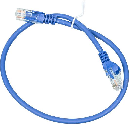 Патч-корд Lanmaster utp LAN-PC45/U5E-0.5-BL вилка RJ-45-вилка RJ-45 кат.5е 0.5м синий LSZH (уп.:1шт) фото 1