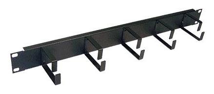 Кабельный органайзер Горизонтальный Lanmaster TWT-ORG1U-5V односторонний кольца 1U шир.:19" фото 1