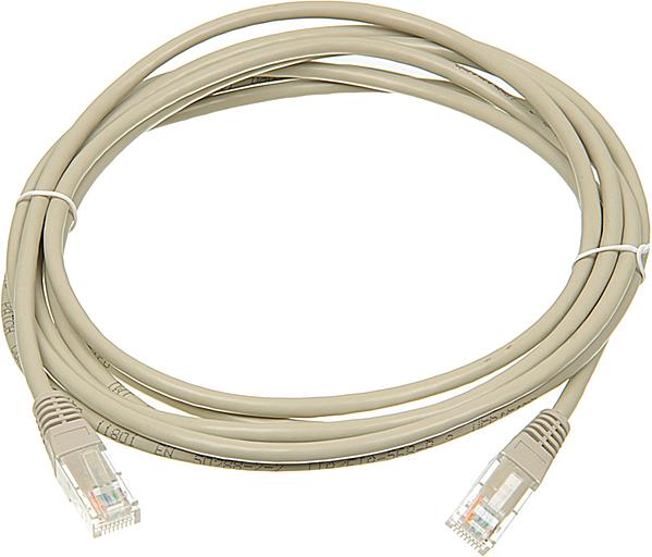 Патч-корд Lanmaster UTP TWT-45-45-3.0-GY UTP вилка RJ-45-вилка RJ-45 кат.5е 3м серый ПВХ фото 1