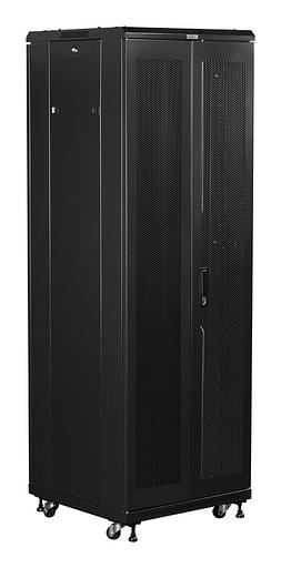 Шкаф коммутационный Lanmaster Business (TWT-CBB-27U-6X8-G1) напольный 27U 600x800мм пер.дв.стекл задн.дв.спл.стал.лист 2-хст. 2 бок.пан. 800кг черный IP20 фото 1