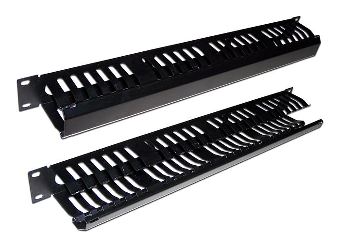 Кабельный органайзер Горизонтальный Lanmaster TWT-ORG/CV24-1U односторонний пальцы 1U шир.:19" фото 1