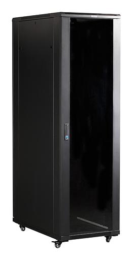 Шкаф коммутационный Lanmaster (TWT-CBB-27U-6X6-G1) 27U 600x600мм пер.дв.стекл задн.дв.спл.стал.лист 2-хст. 2 бок.пан. 800кг черный IP20 фото 4