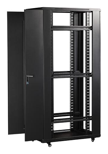 Шкаф коммутационный Lanmaster (TWT-CBB-27U-6X6-G1) 27U 600x600мм пер.дв.стекл задн.дв.спл.стал.лист 2-хст. 2 бок.пан. 800кг черный IP20 фото 7