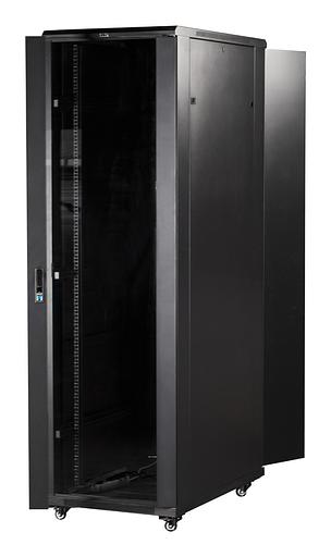 Шкаф серверный Lanmaster (TWT-CBB-42U-8X10-G1) напольный 42U 800x1000мм пер.дв.стекл задн.дв.двуст. 2 бок.пан. 800кг черный IP20 фото 5