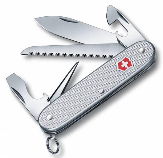 Нож перочинный Victorinox Farmer Alox (0.8241.26) 93мм 9функций серебристый карт.коробка фото 1