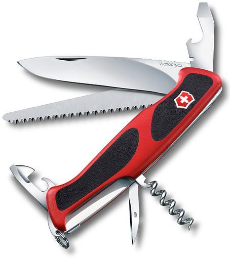 Нож перочинный Victorinox RangerGrip 55 (0.9563.C) 130мм 12функций красный/черный карт.коробка фото 1