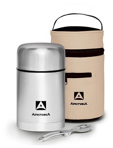 Термос Арктика 301-750А 0.75л. серебристый с чехлом фото 1