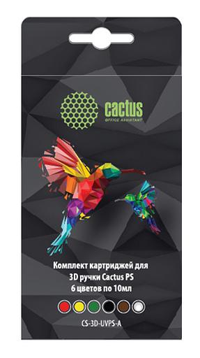 Пластик для ручки 3D Cactus CS-3D-UVPS-A УФ-полимер 6цв. фото 1