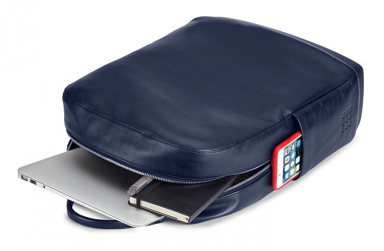 Рюкзак Moleskine Classic Leather ET84BKB20 синий натур.кожа фото 3