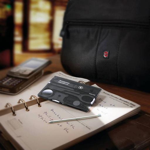 Швейцарская карта Victorinox SwissCard Lite (0.7333.T3) черный полупрозрачный коробка подарочная фото 3