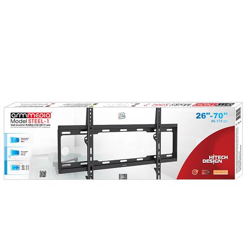 Кронштейн для телевизора Arm Media STEEL-1 черный 32"-90" макс.40кг настенный фиксированный фото 4