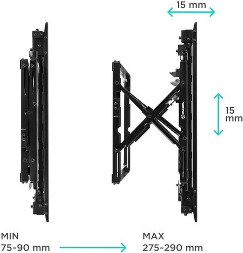 Кронштейн для телевизора Onkron PRO7G черный 32"-70" макс.50кг настенный наклонно-выдвижной фото 4