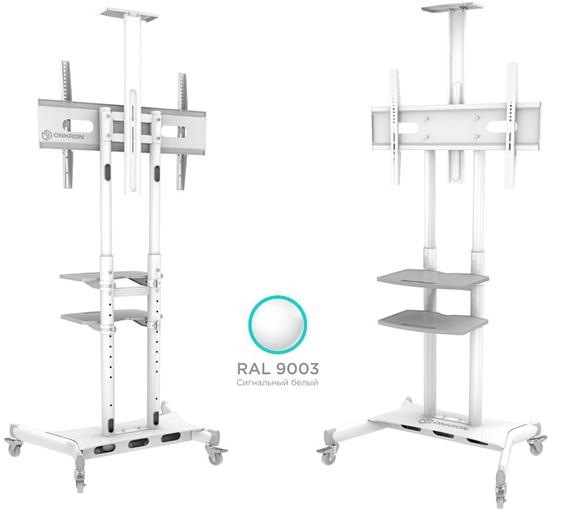 Подставка для телевизора Onkron TS1552 белый 40"-70" макс.60.5кг напольный мобильный фото 2