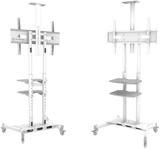 Подставка для телевизора Onkron TS1881 белый 50"-86" макс.105.9кг напольный мобильный фото 3