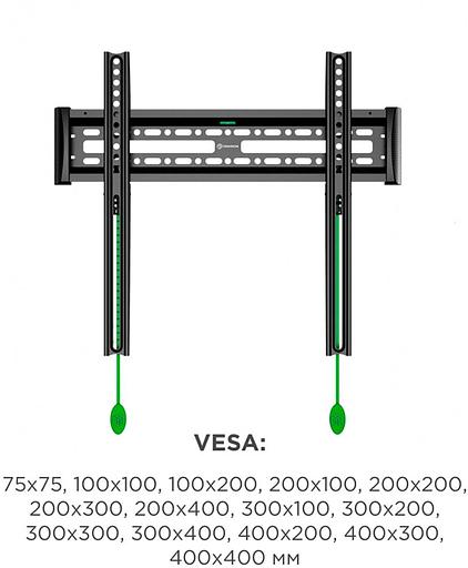 Кронштейн для телевизора Onkron NN14 черный 32"-55" настенный фиксированный фото 3