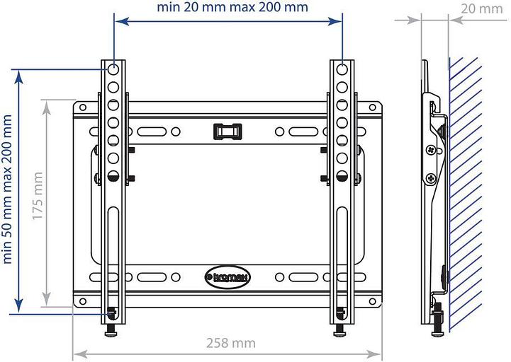 Кронштейн для телевизора Kromax IDEAL-6 белый 15"-47" макс.35кг настенный наклон фото 2
