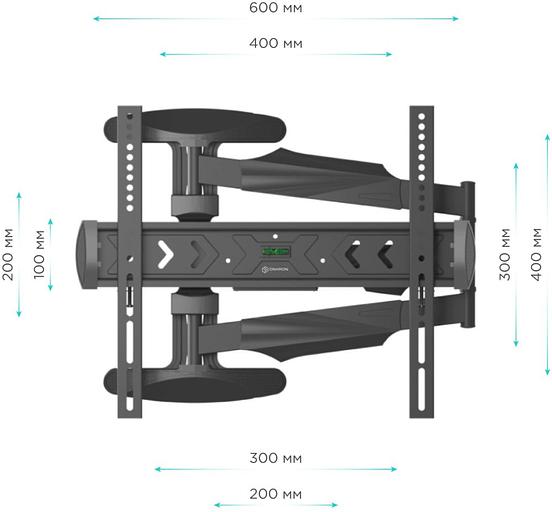 Кронштейн для телевизора Onkron NP47 черный 40"-75" макс.35кг настенный поворот и наклон фото 6