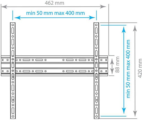 Кронштейн для телевизора Arm Media PLASMA-3 new черный 22"-65" макс.55кг настенный фиксированный фото 3