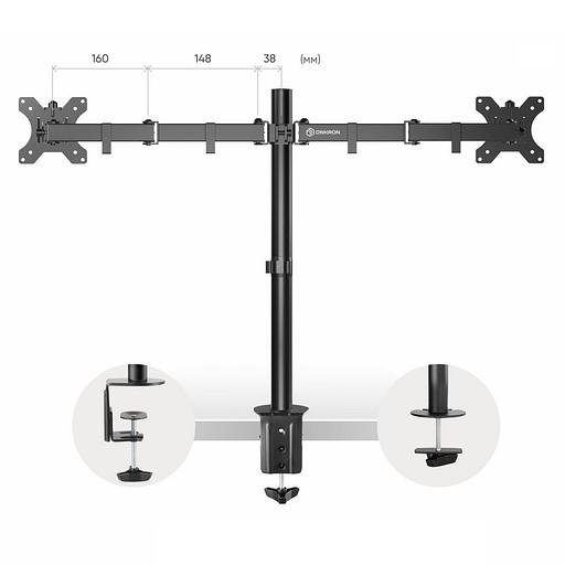 Кронштейн для мониторов Onkron D221E черный 13"-32" макс.16кг настольный поворот и наклон фото 3