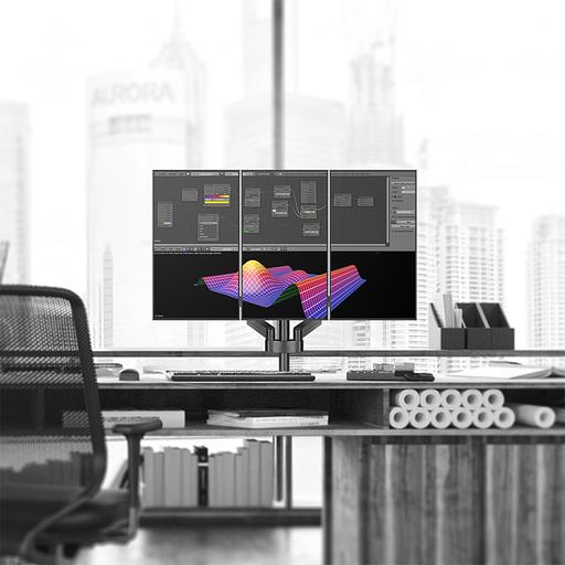 Кронштейн для мониторов Onkron G280 черный 13"-32" макс.24кг настольный поворот и наклон верт.перемещ. фото 8