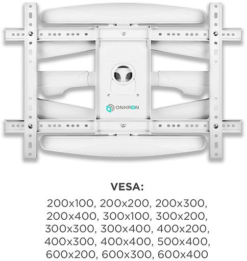 Кронштейн для телевизора Onkron M6L белый 40"-75" макс.45кг настенный поворот и наклон фото 5